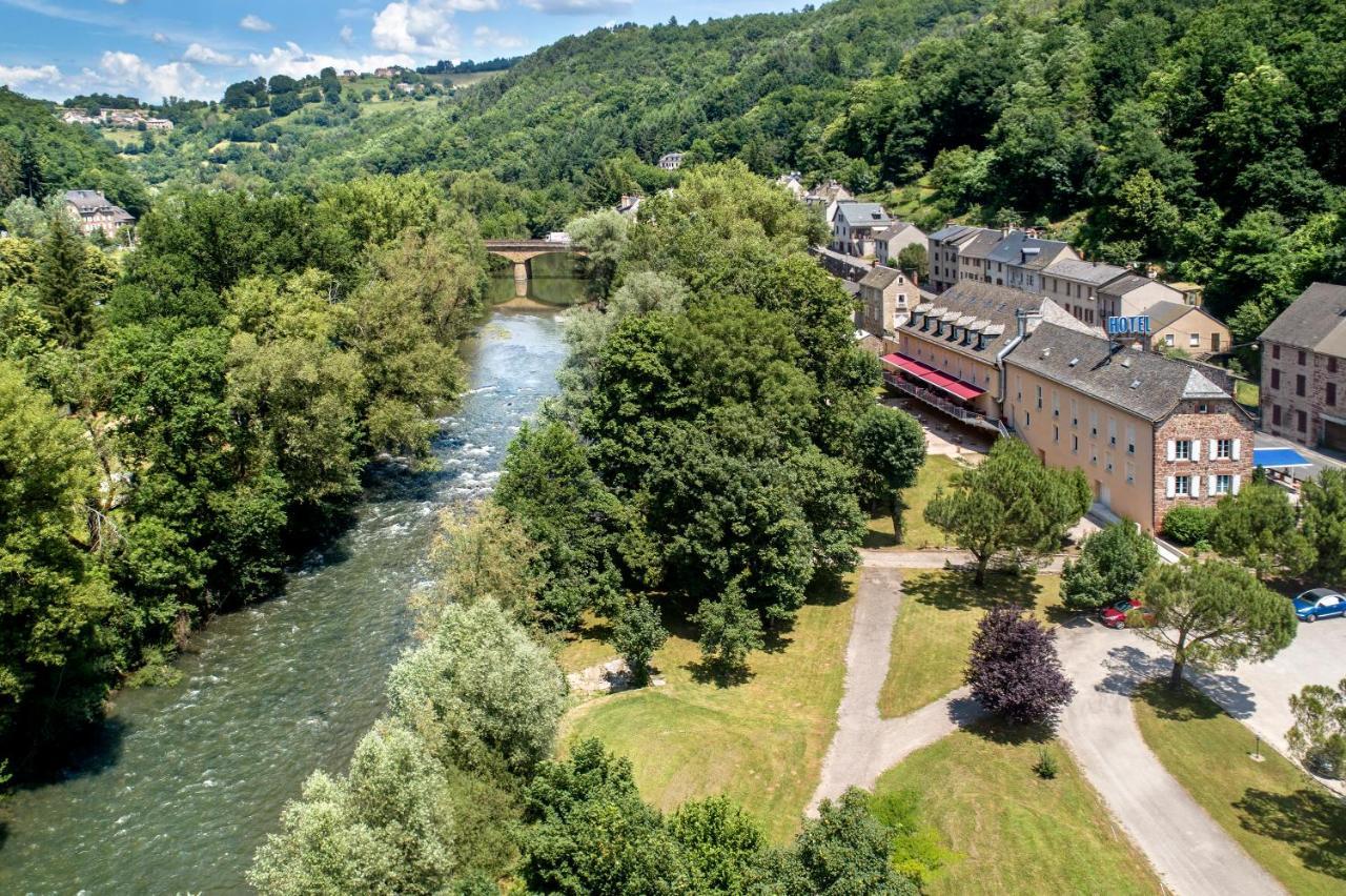 Logis Hotel Restaurant Les 2 Rives - A75, En Bordure De Riviere Banassac Bagian luar foto