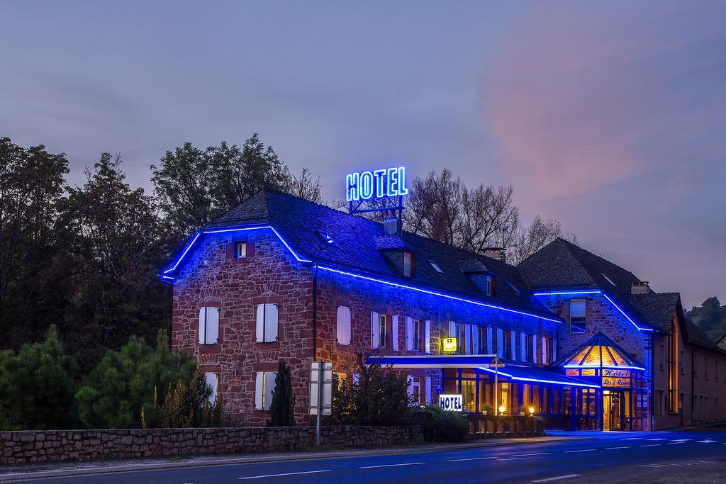 Logis Hotel Restaurant Les 2 Rives - A75, En Bordure De Riviere Banassac Bagian luar foto