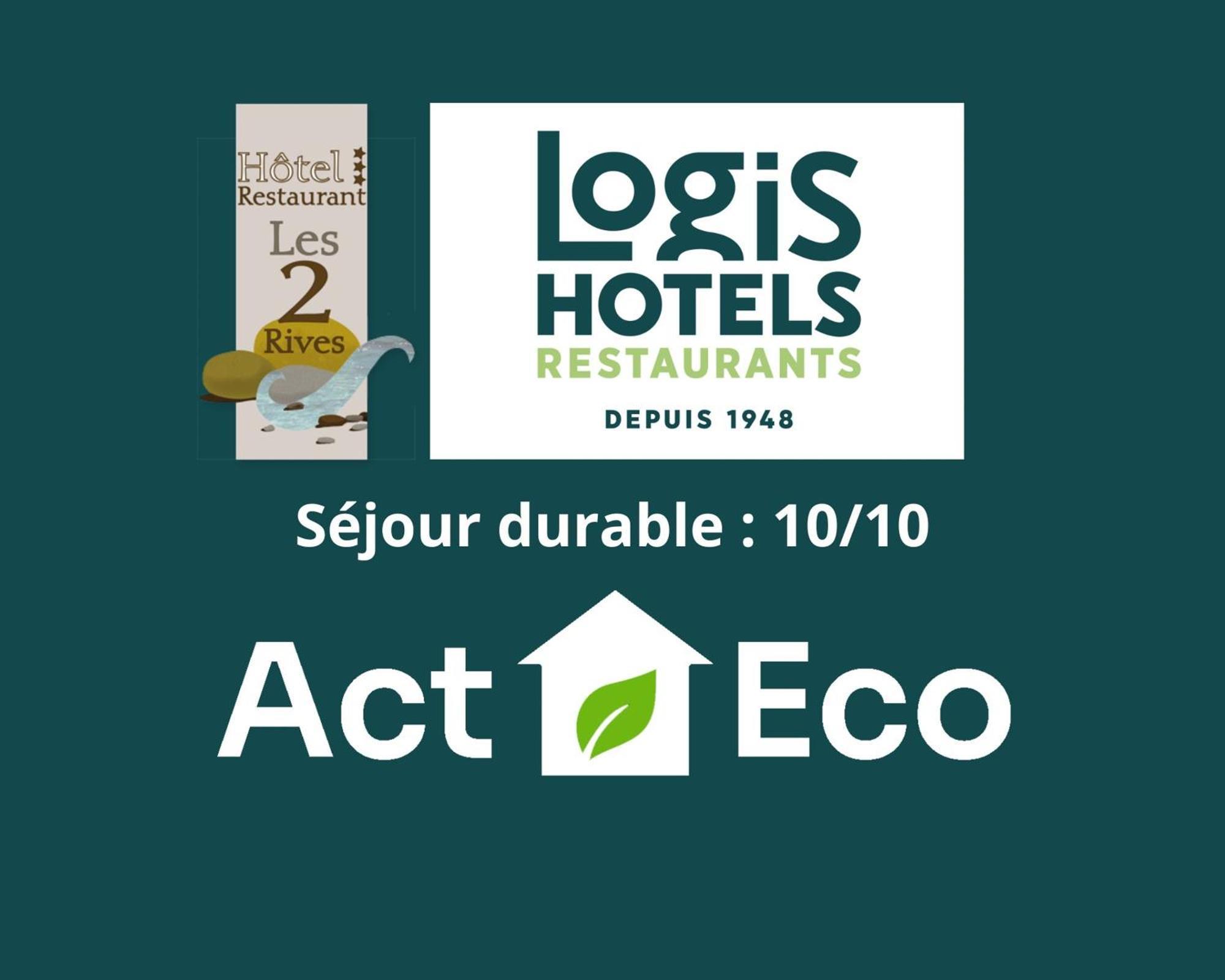 Logis Hotel Restaurant Les 2 Rives - A75, En Bordure De Riviere Banassac Bagian luar foto